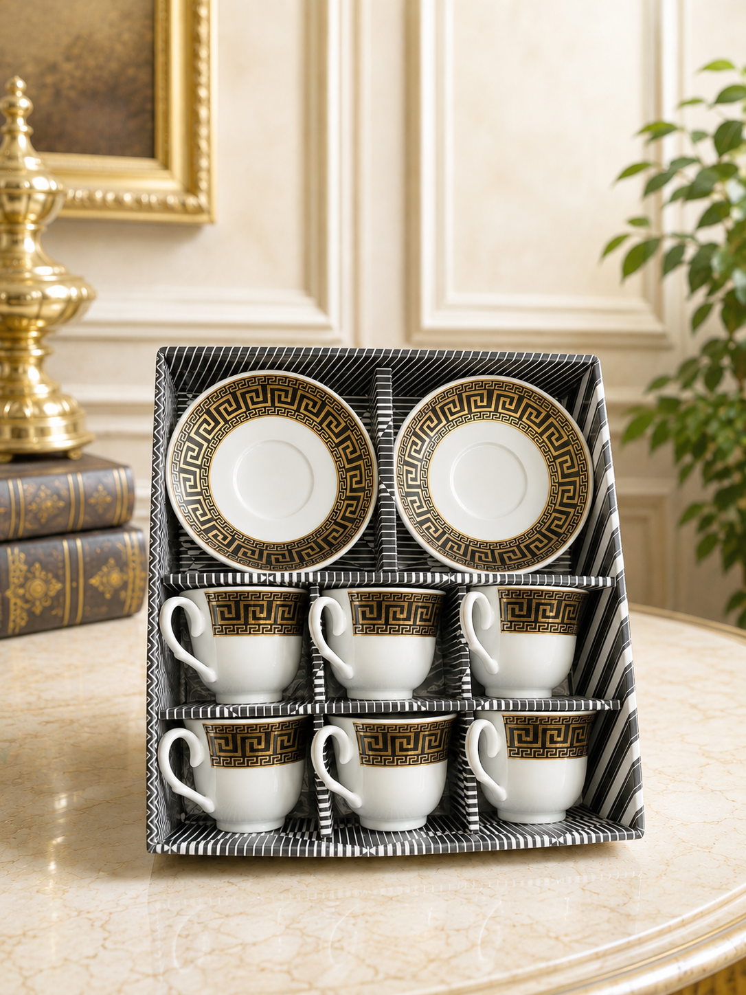 Coffee & Tea pot Set Meander Black