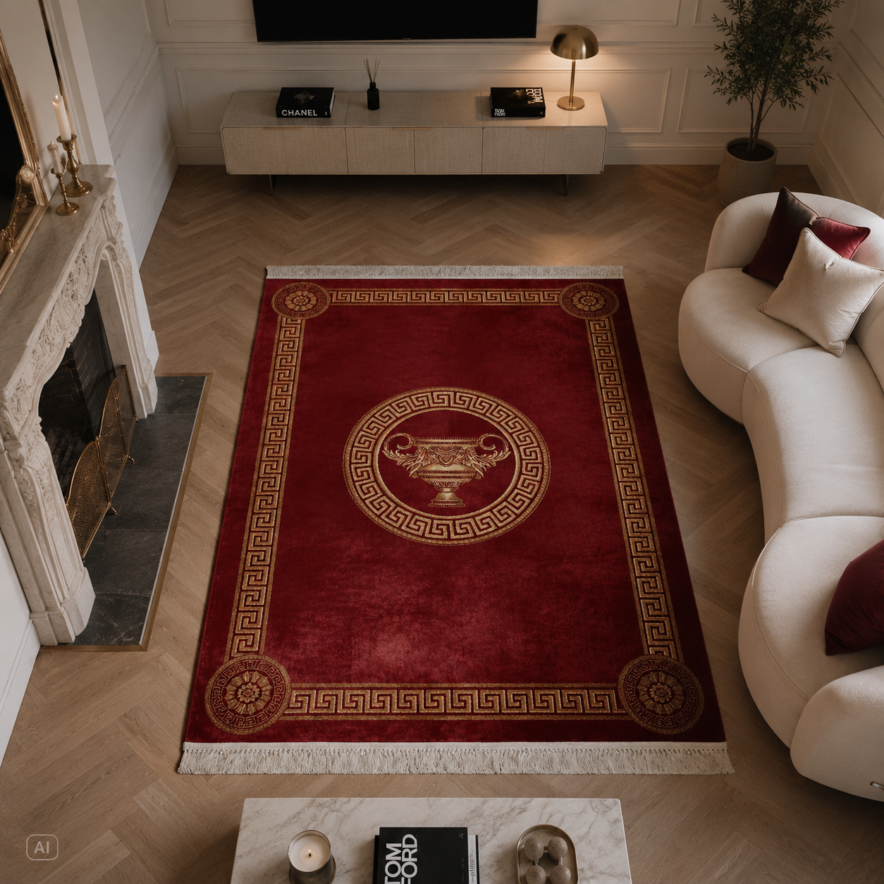 Teppich Amphore Rot