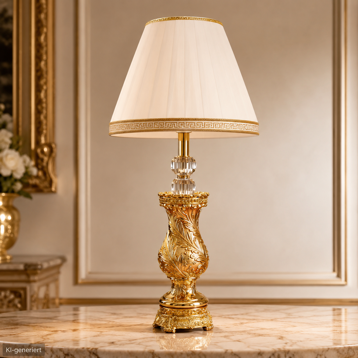 Tischlampe Gold Kristall