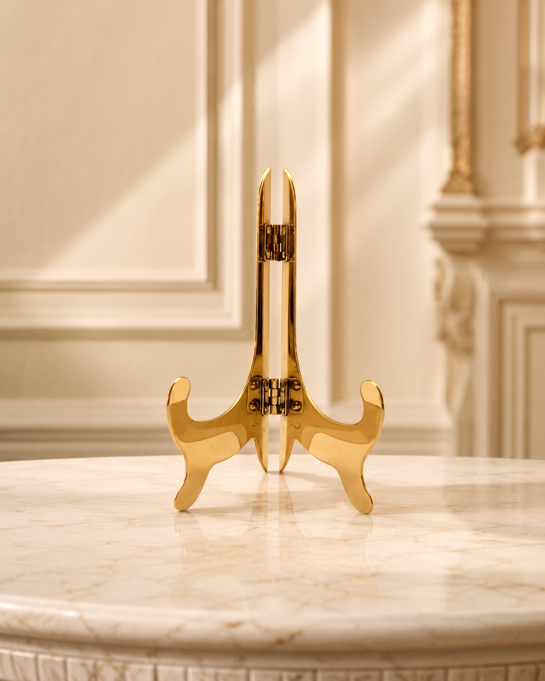 Small easel canvas stand brass gold Art 654