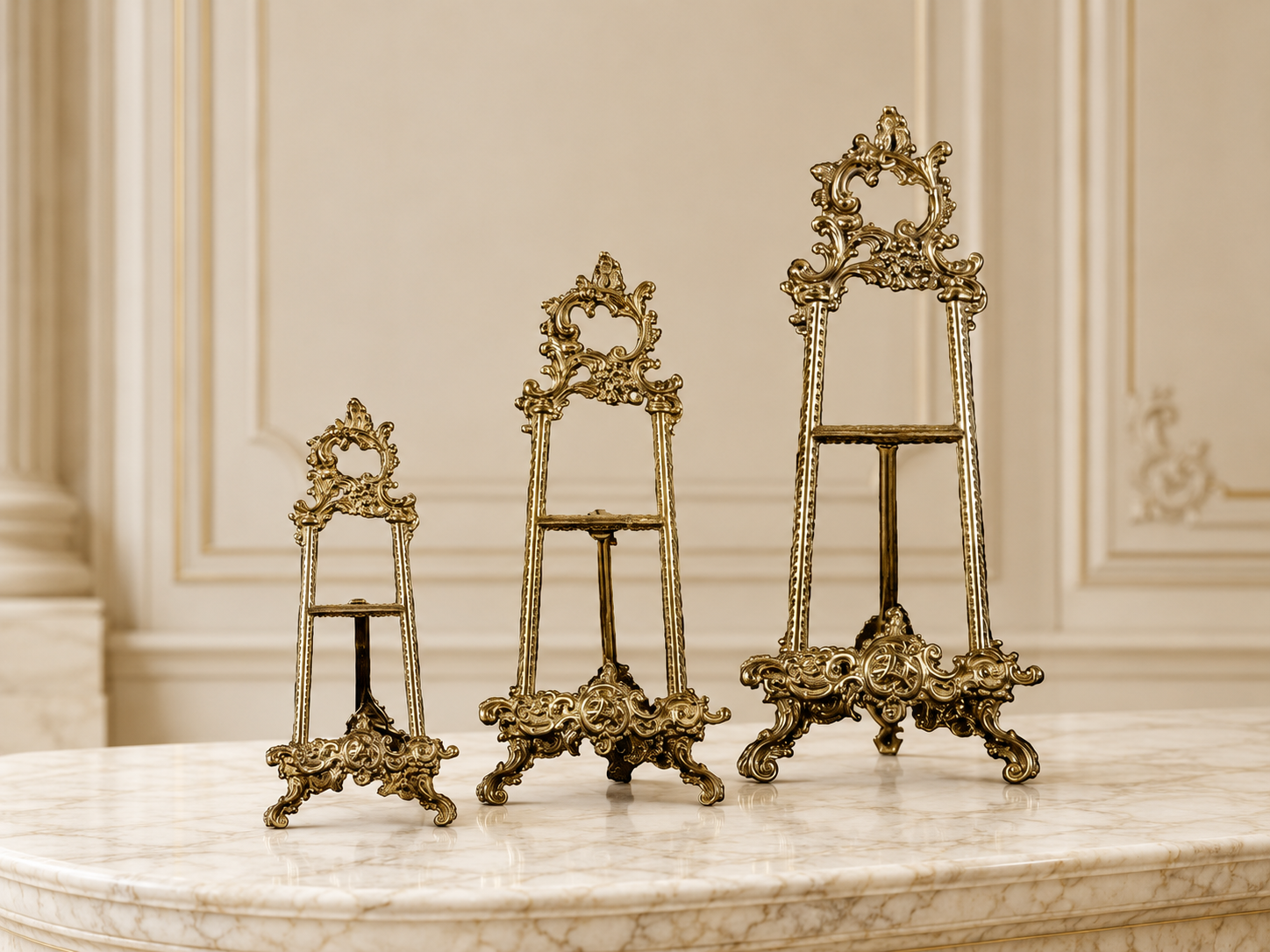 Small easel canvas stand brass gold 356