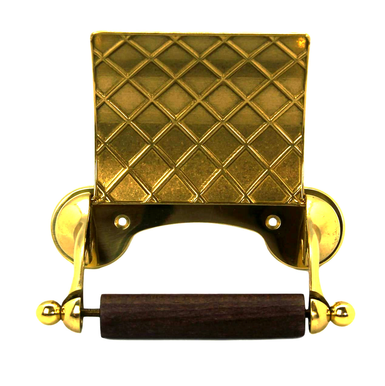 Exclusive toilet paper holder made of real brass with lid - gold polished and rustproof