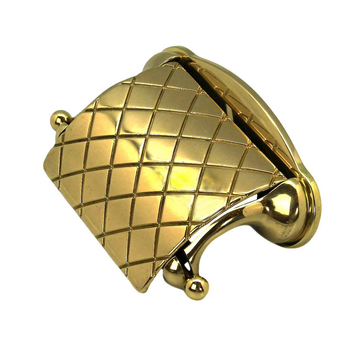 Exclusive toilet paper holder made of real brass with lid - gold polished and rustproof