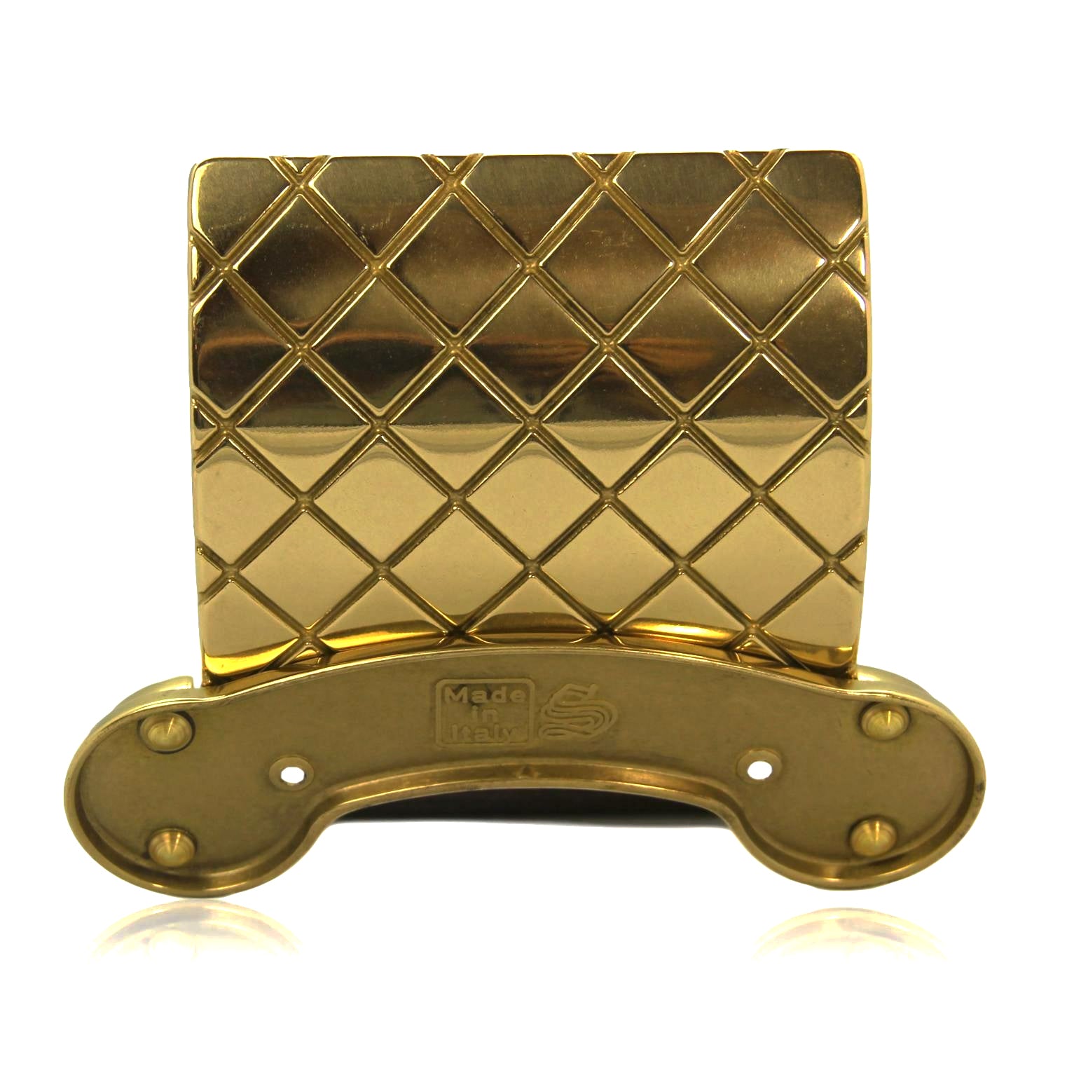 Exclusive toilet paper holder made of real brass with lid - gold polished and rustproof