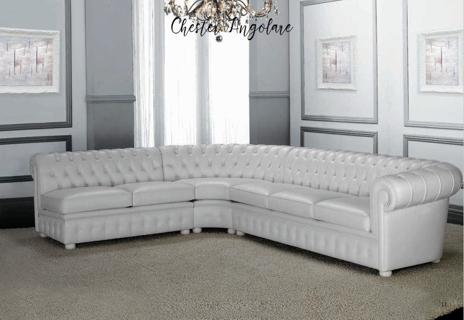 Eck-Couchgarnitur Leder Beige Royal