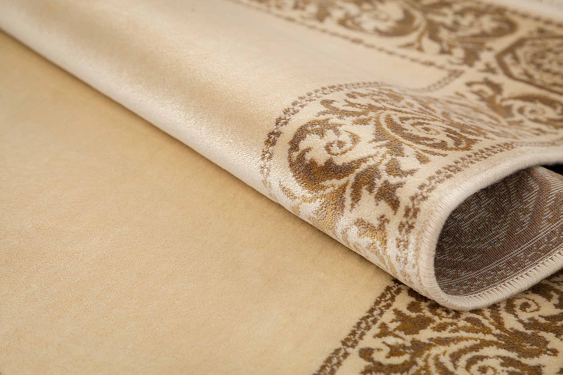 Teppich Rund Barock Beige