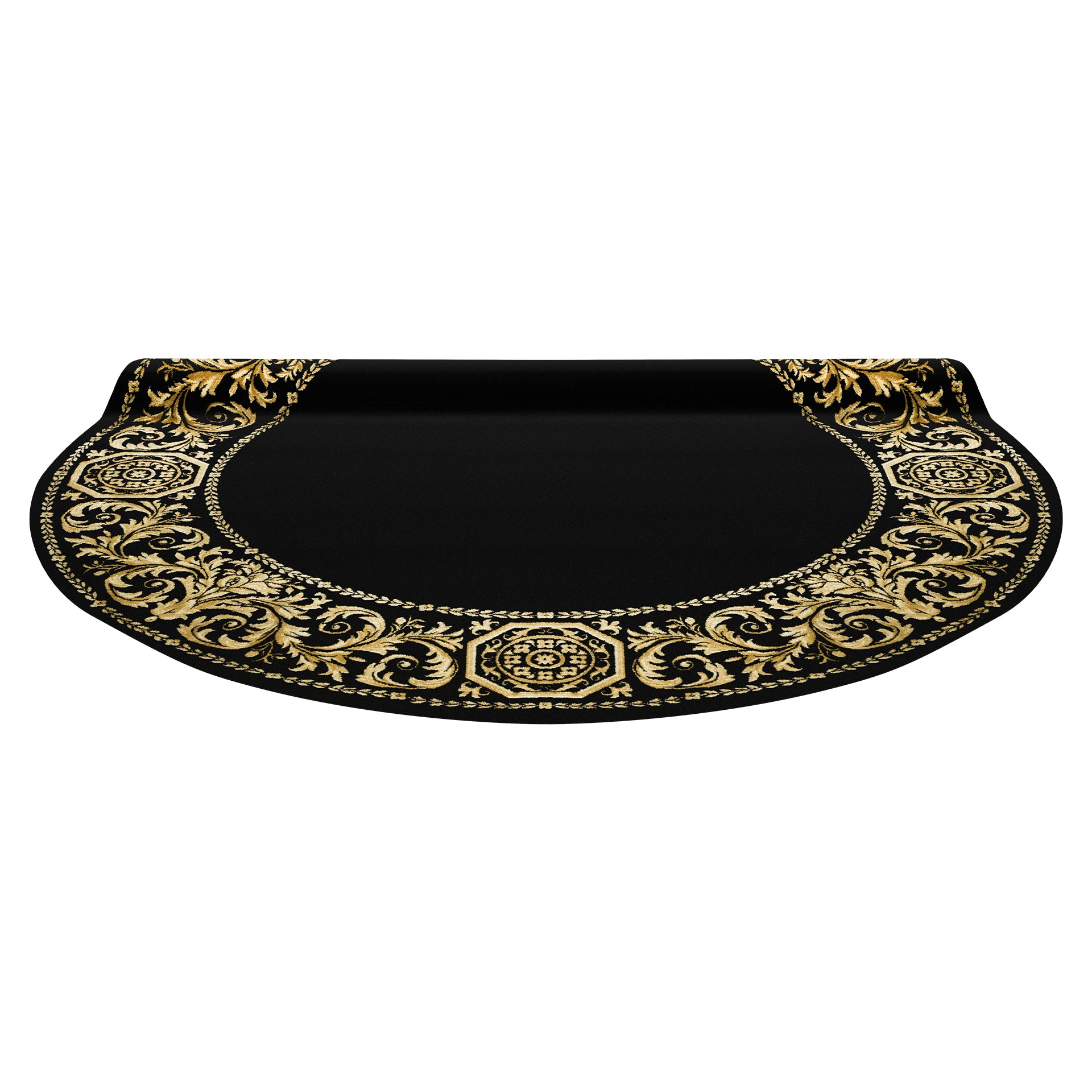 Carpet Round Baroque Black