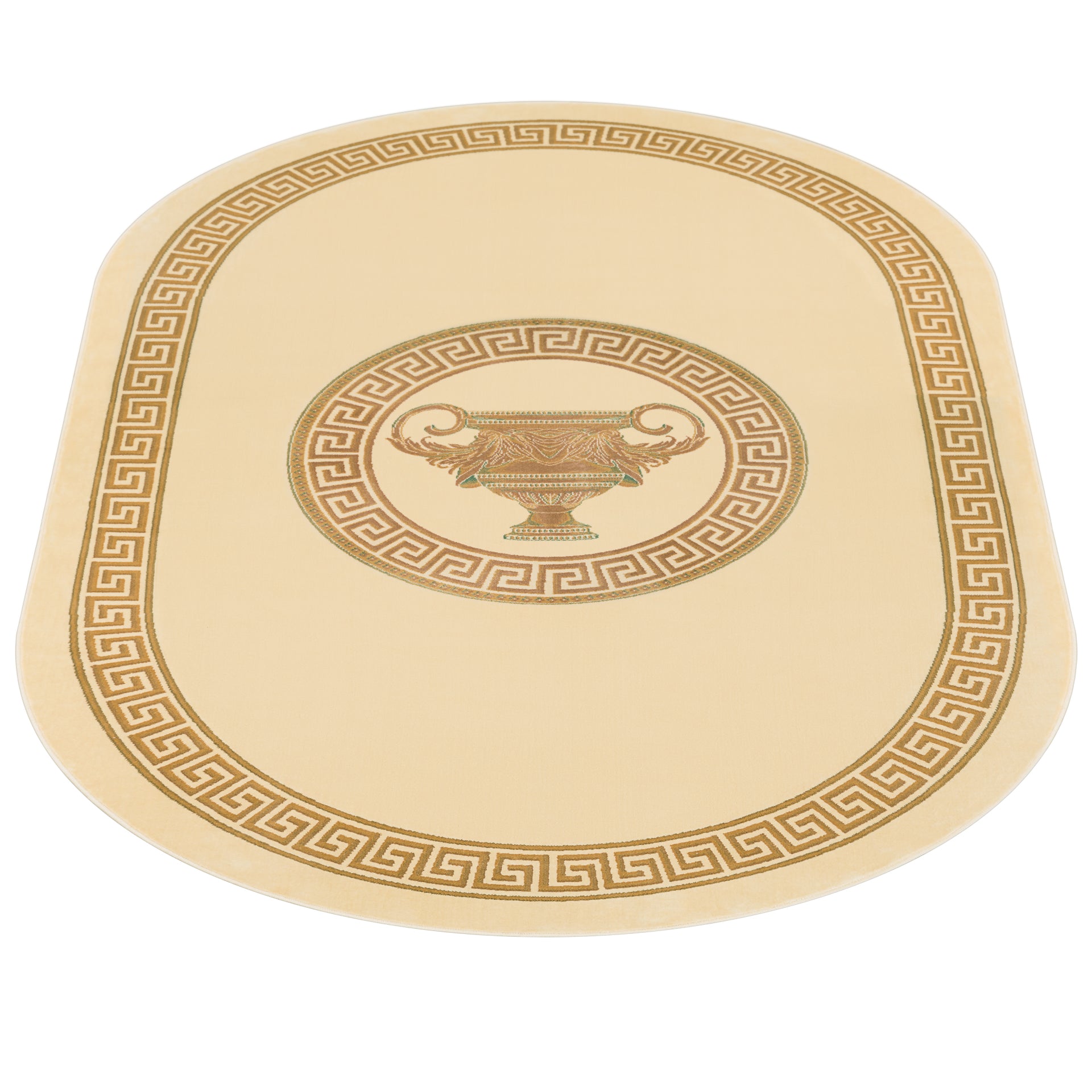 Teppich Oval Amphore Beige