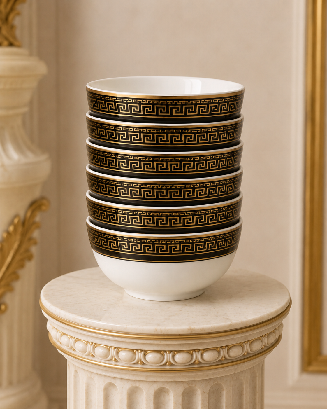 6 Bowls Black Gold