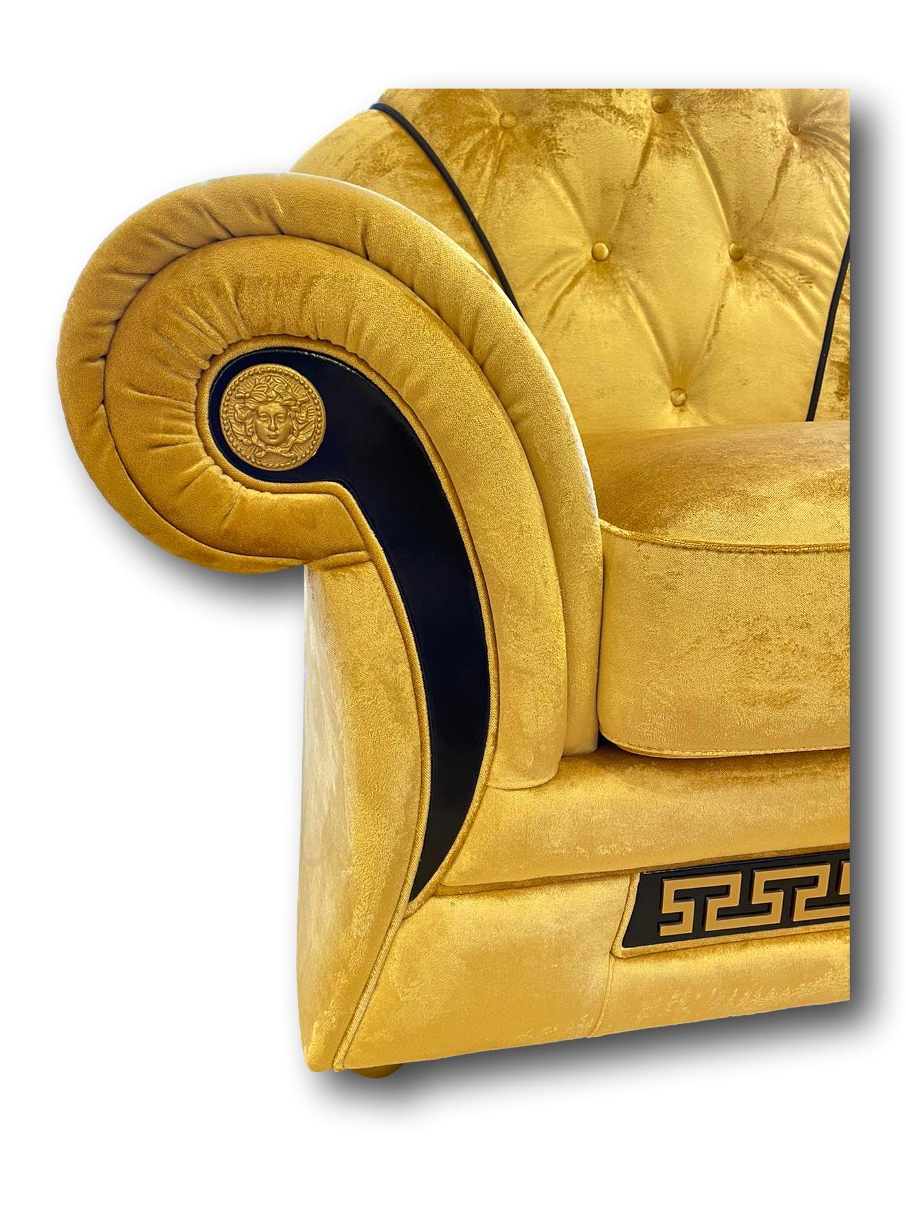 3-Sitzer Prestige Gold in Velour