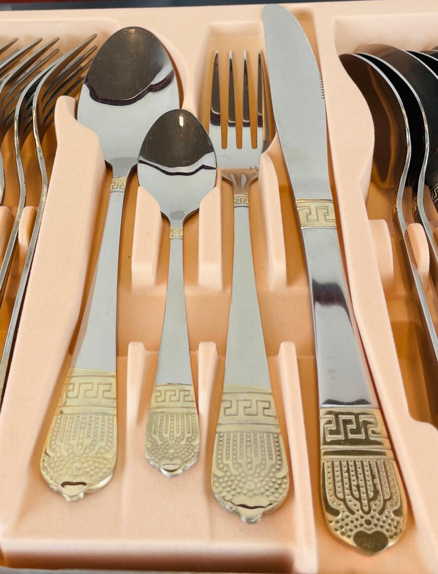 Cutlery Case 72 Pieces Stainless Steel Bi-Color