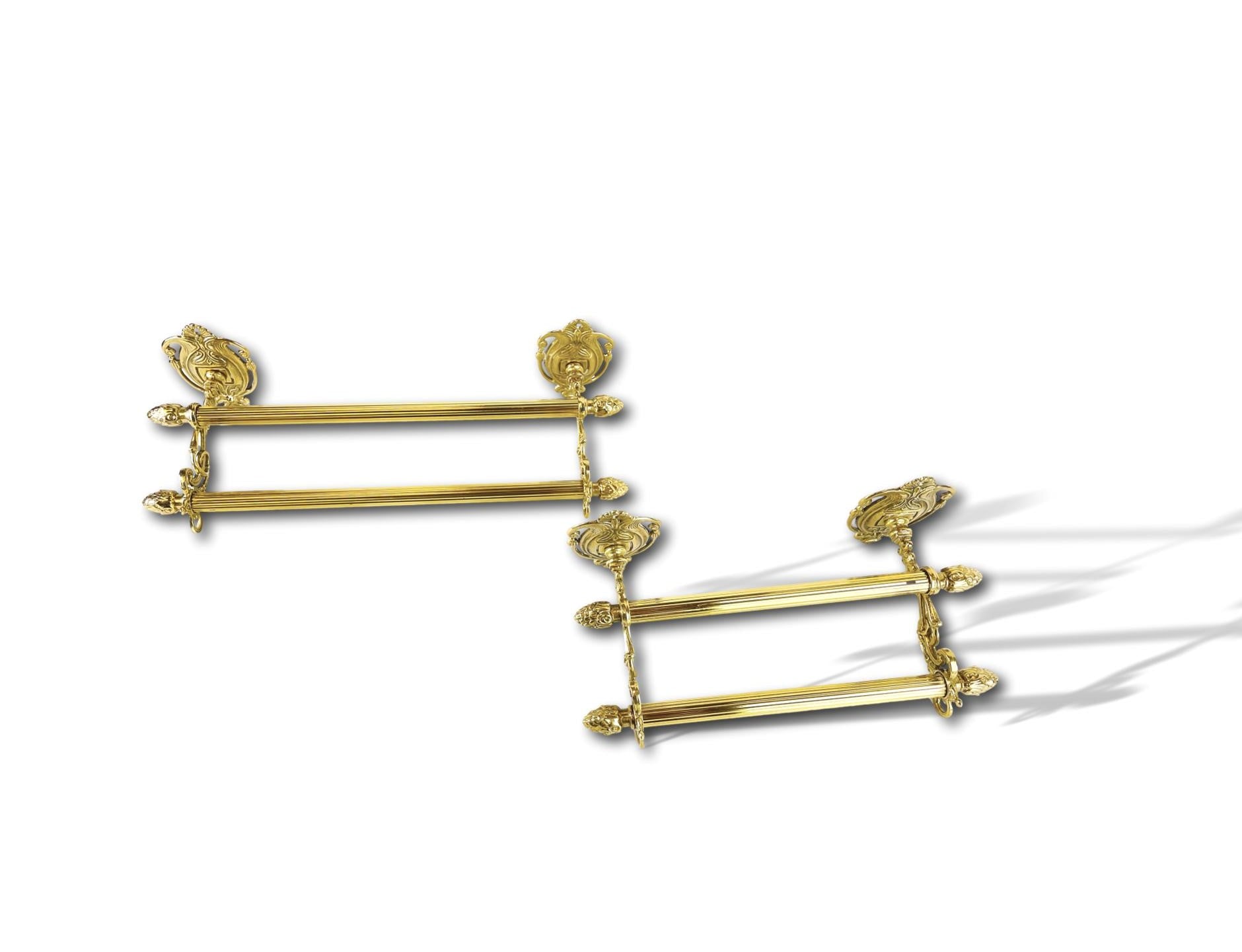 Luxury double brass towel rail in various sizes