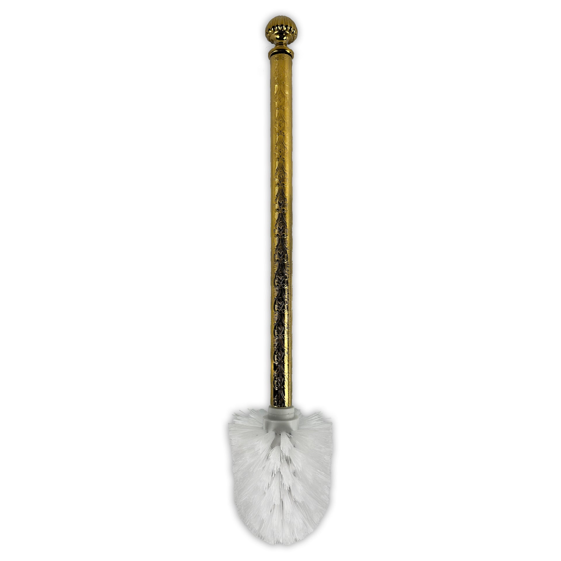 Luxus Toilettenbürste mit Halterung aus Messing und Milchglas Esclusivo - Wandmontage, rostfrei, gold poliert