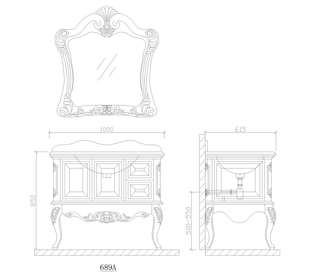 Washbasin with mirror KA-689