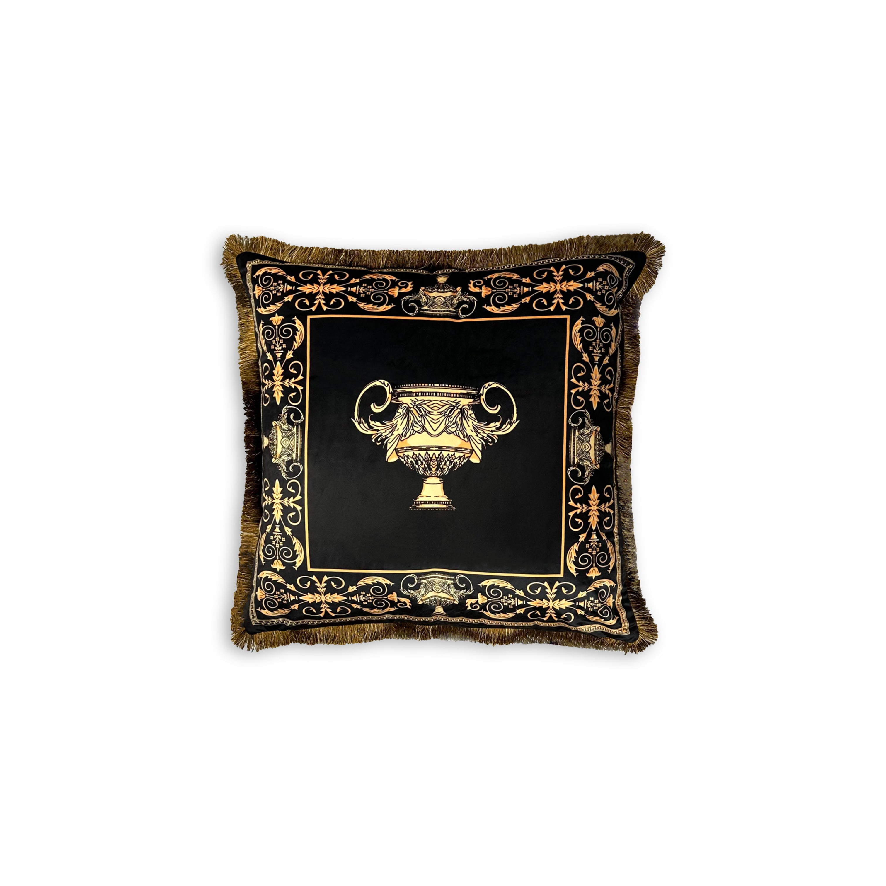 Velvet cushion with zipper and filling - Amphora