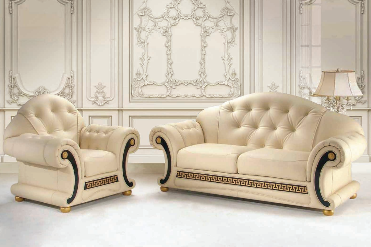 Couchgarnitur Venus Royal Leder Beige