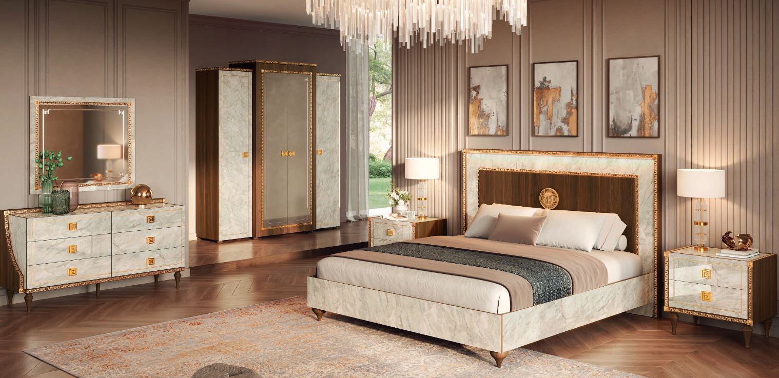 Romantica bedroom in marble look