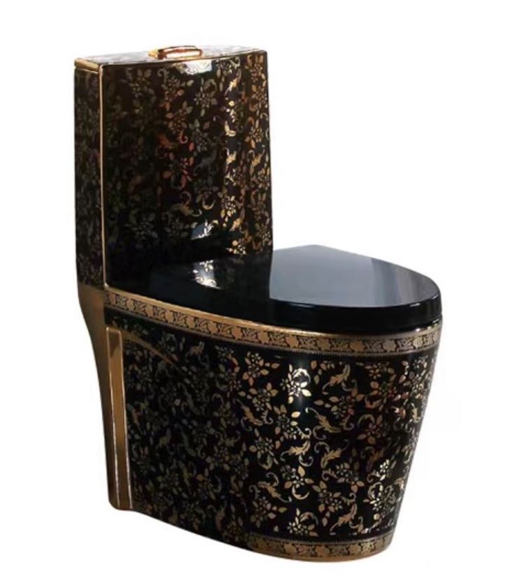 Exklusive Luxury toilet black gold