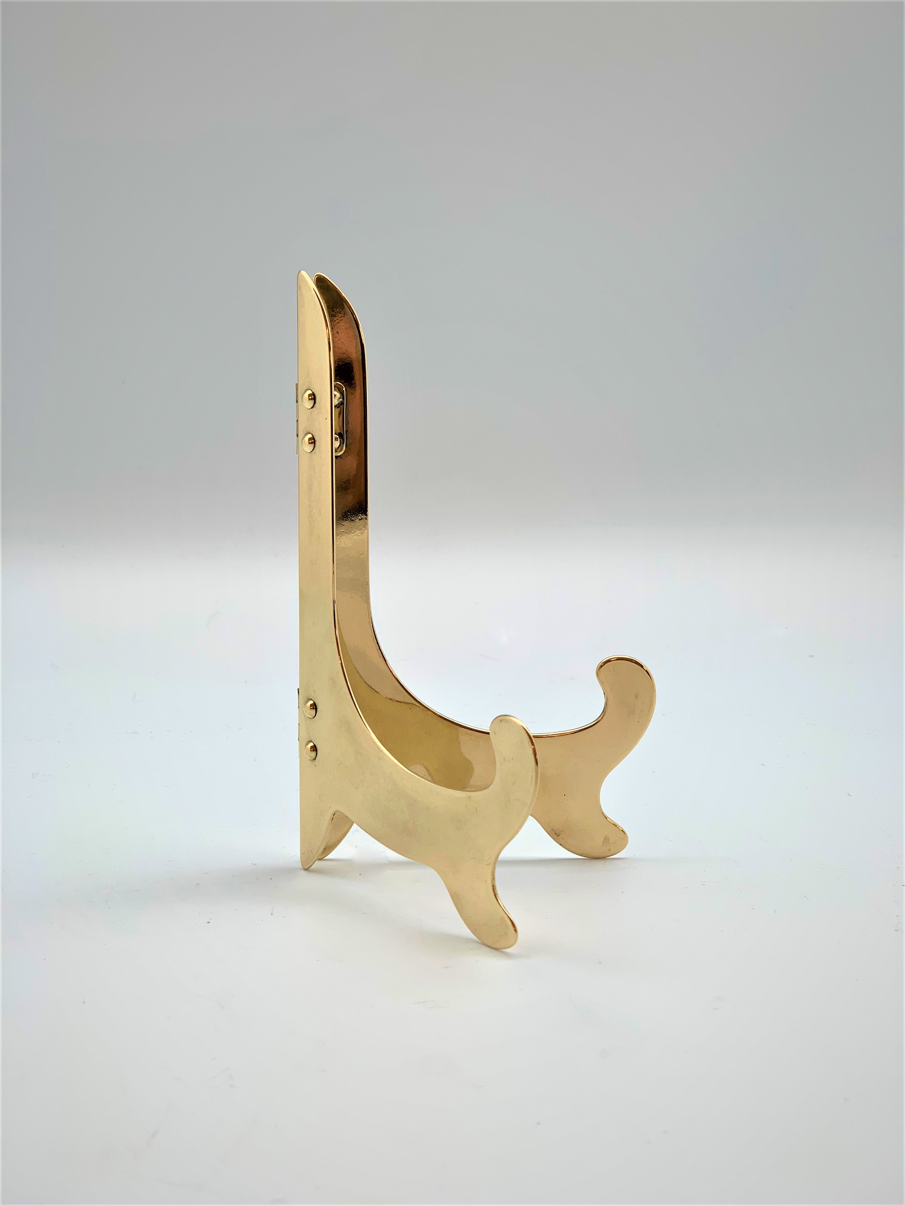 Small easel canvas stand brass gold Art 654