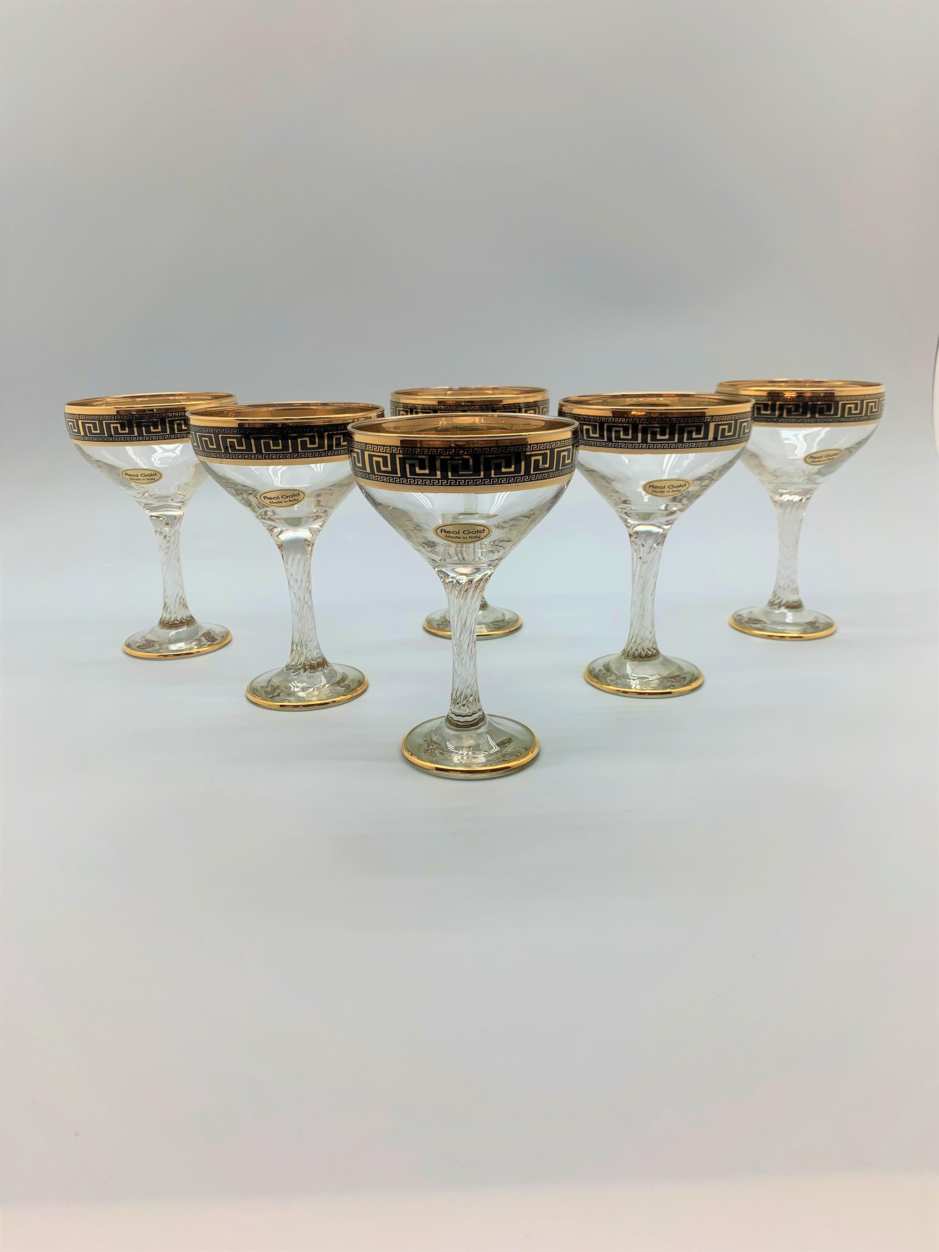Exklusive Mäander Champagner-Gläser