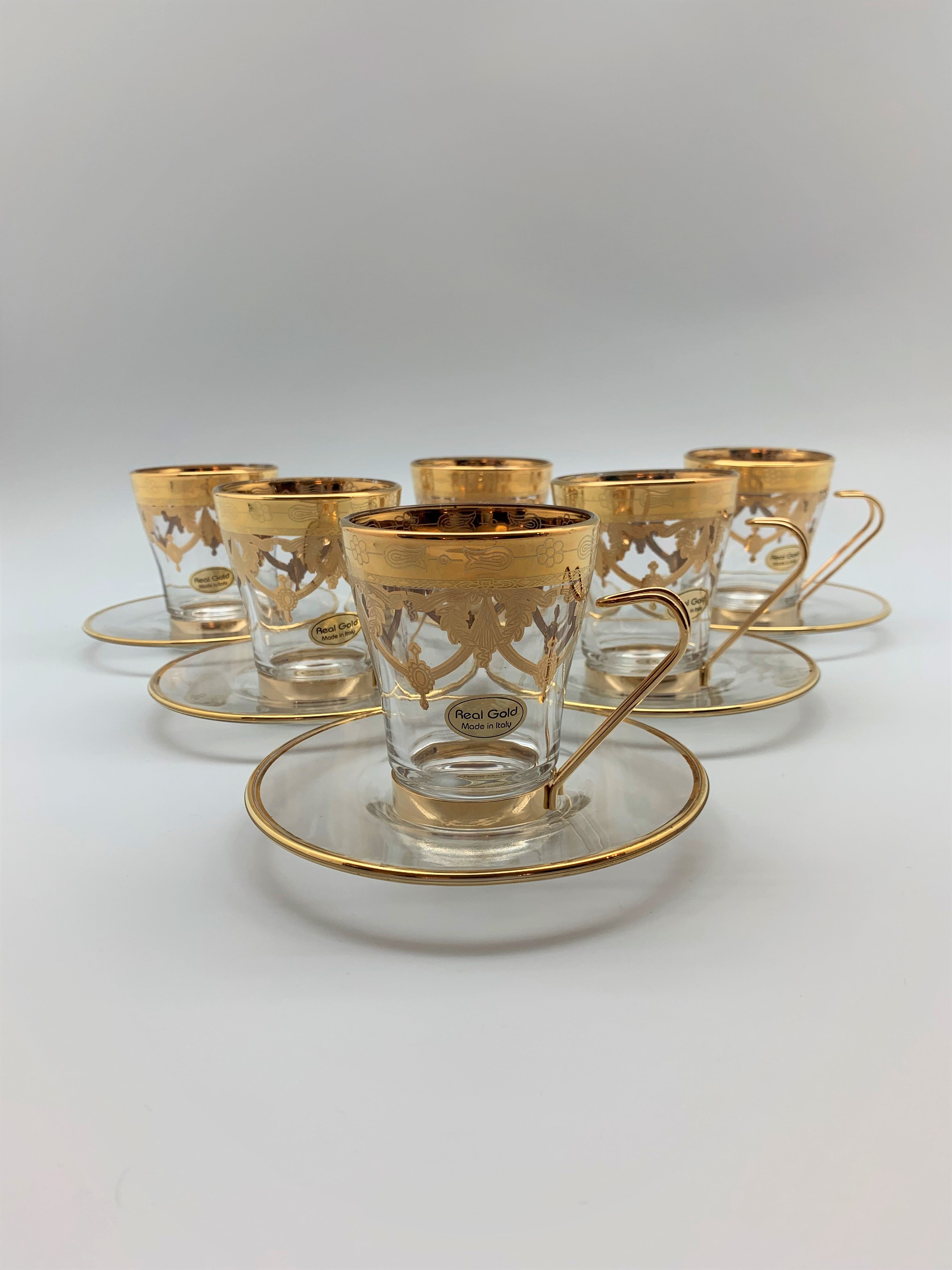 Exklusive Murano Floral Tee-Gläser