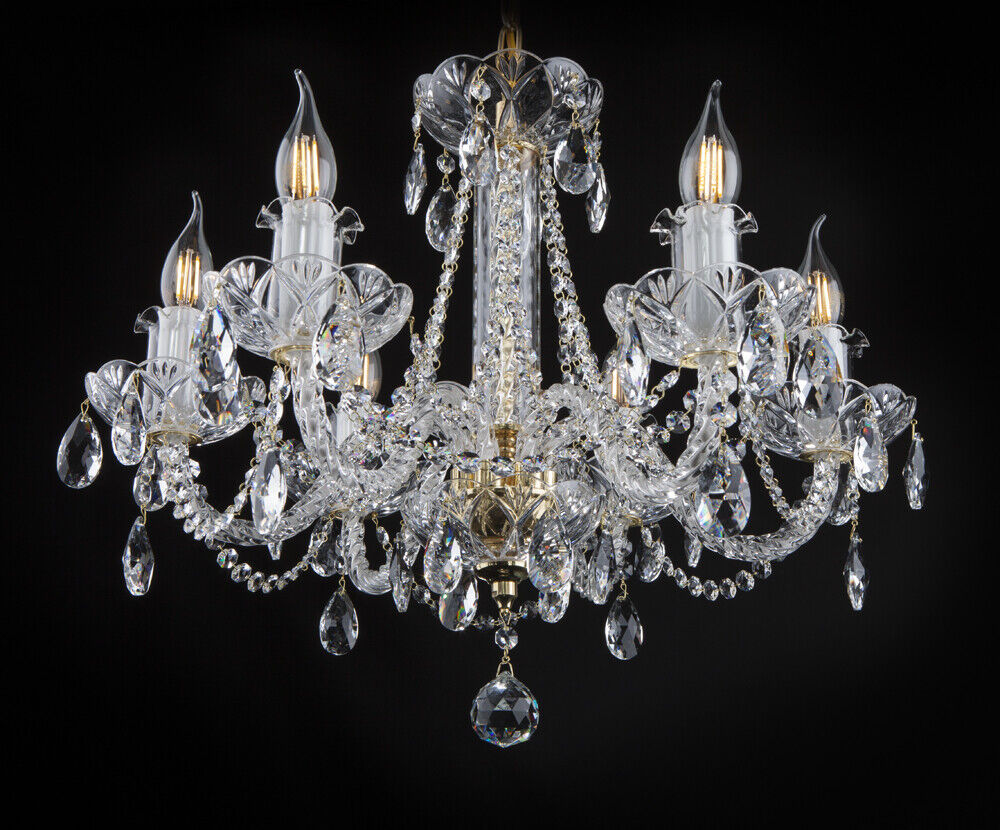 Crystal glass chandelier ceiling light ceiling lamp classic gold