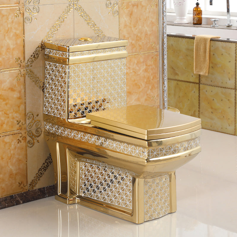 Exklusive Toilette Gold Kariert Dreieck Modell 1