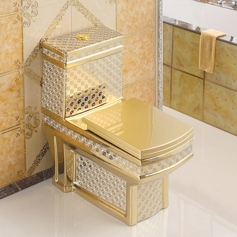 Exklusive Toilette Gold Kariert Dreieck Modell 1