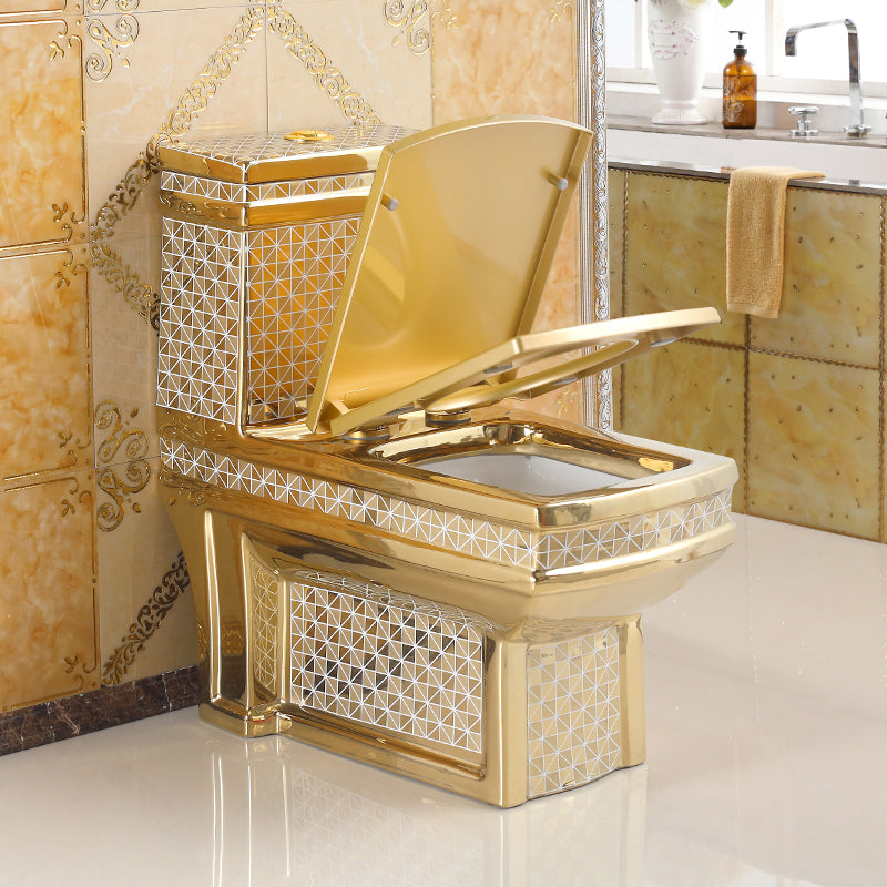 Exklusive Toilette Gold Kariert Dreieck Modell 1