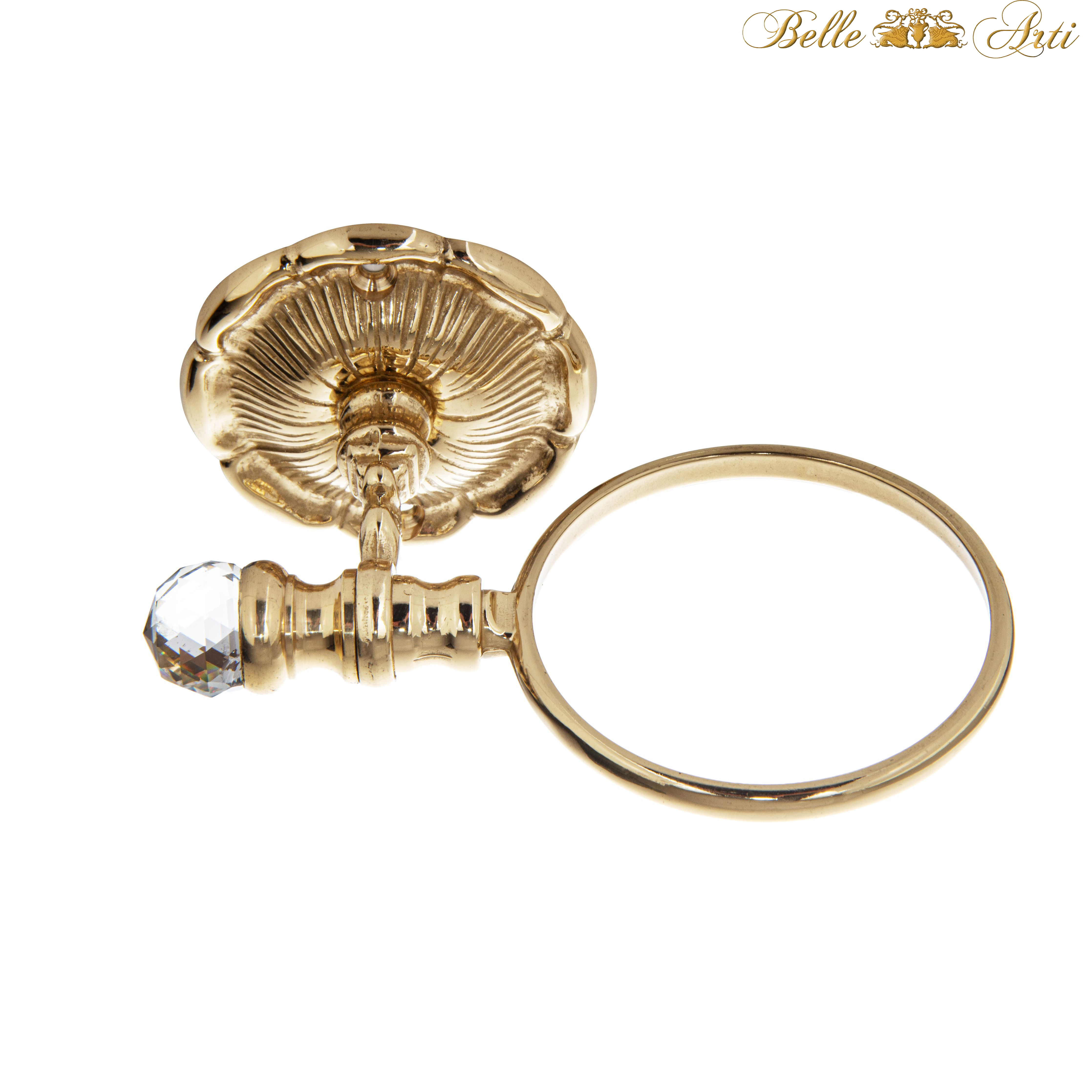 Luxus Keramik Seifenspender mit Messing Wandhalterung mit Kristallen verziert - gold poliert und rostfrei