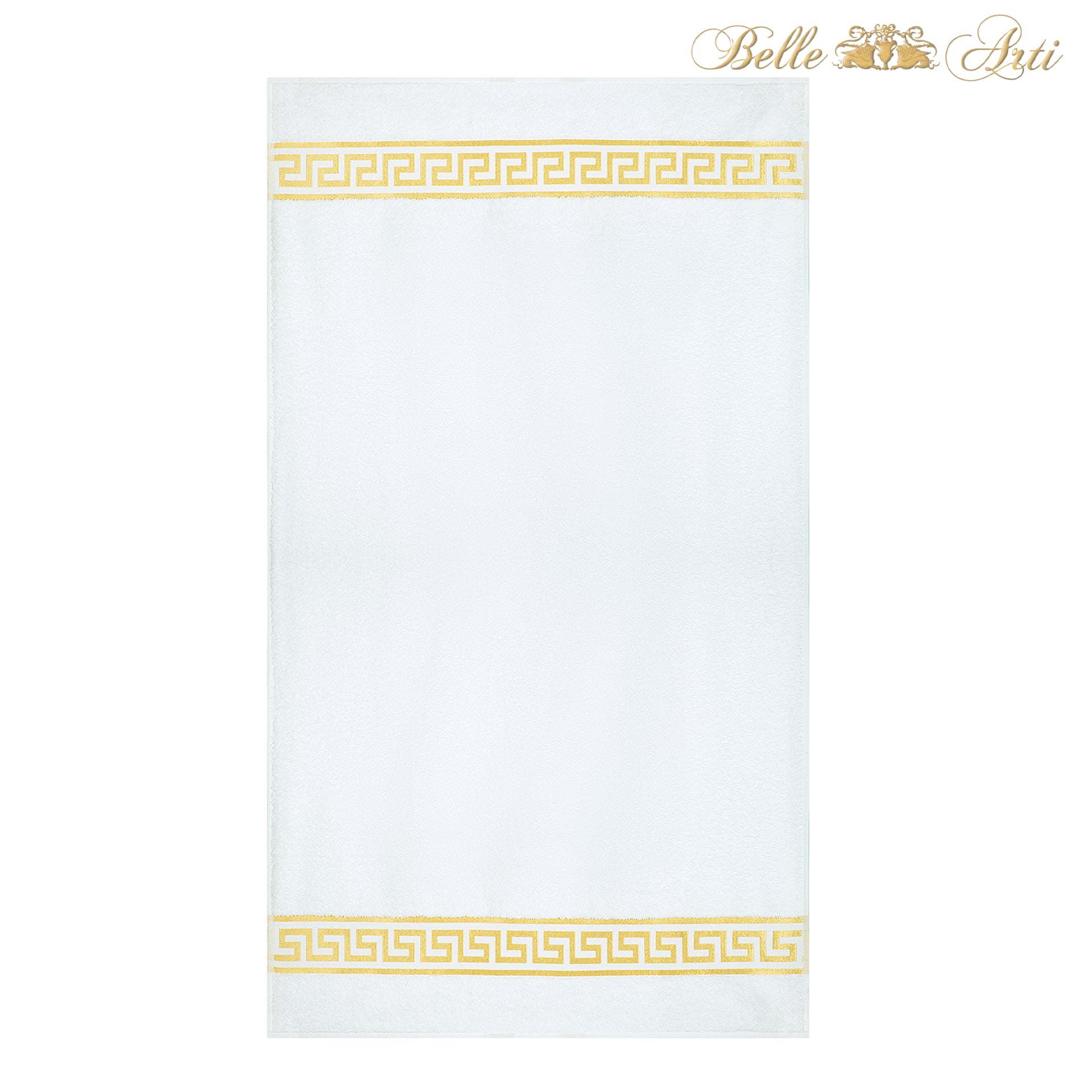 Meander Towels White-Gold