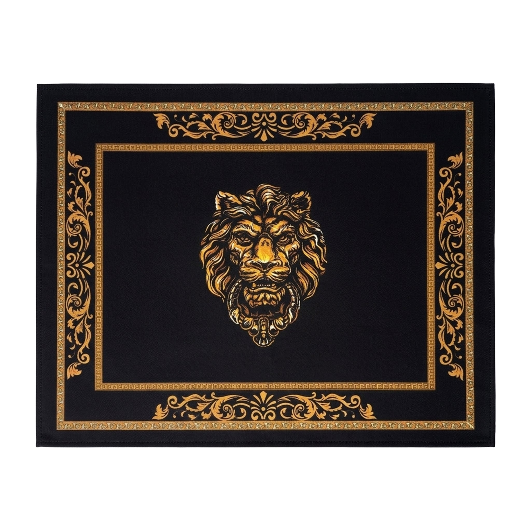 Platzset / Tischset in Lederoptik mit Kunstleder-Rückseite – abwaschbar, rutschhemmend, elegant – Design Löwe, Amphore oder Krone