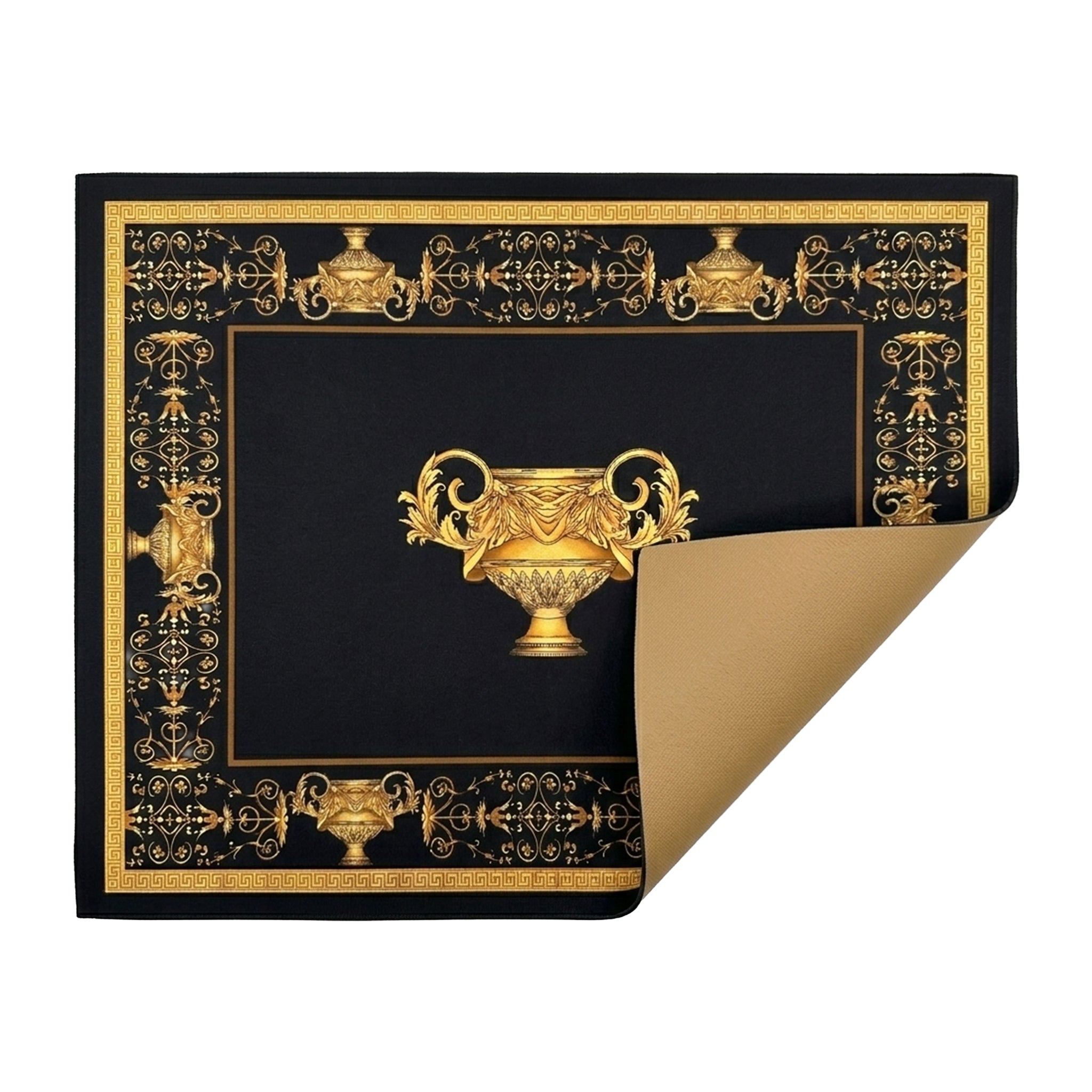 Platzset / Tischset in Lederoptik mit Kunstleder-Rückseite – abwaschbar, rutschhemmend, elegant – Design Löwe, Amphore oder Krone