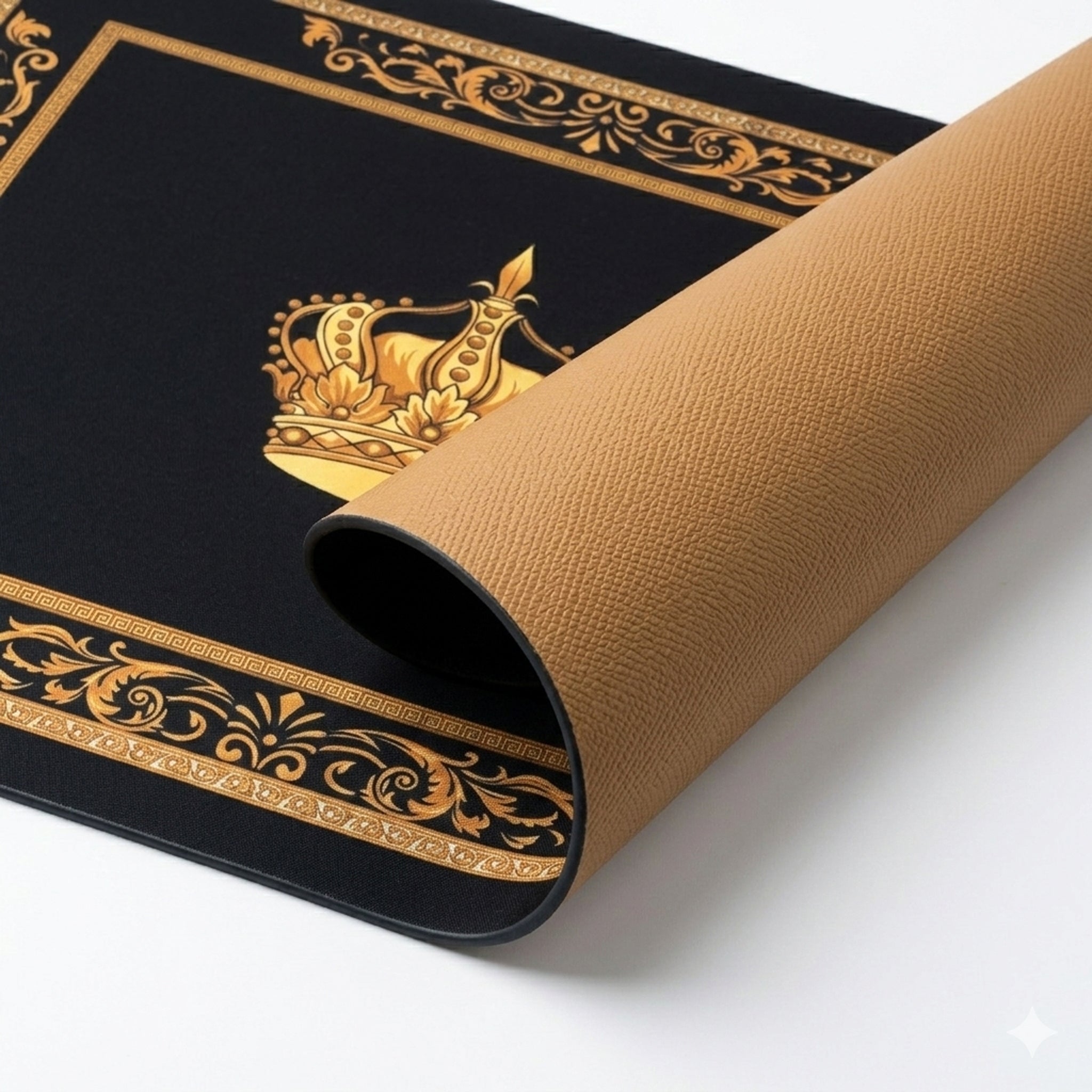 Platzset / Tischset in Lederoptik mit Kunstleder-Rückseite – abwaschbar, rutschhemmend, elegant – Design Löwe, Amphore oder Krone