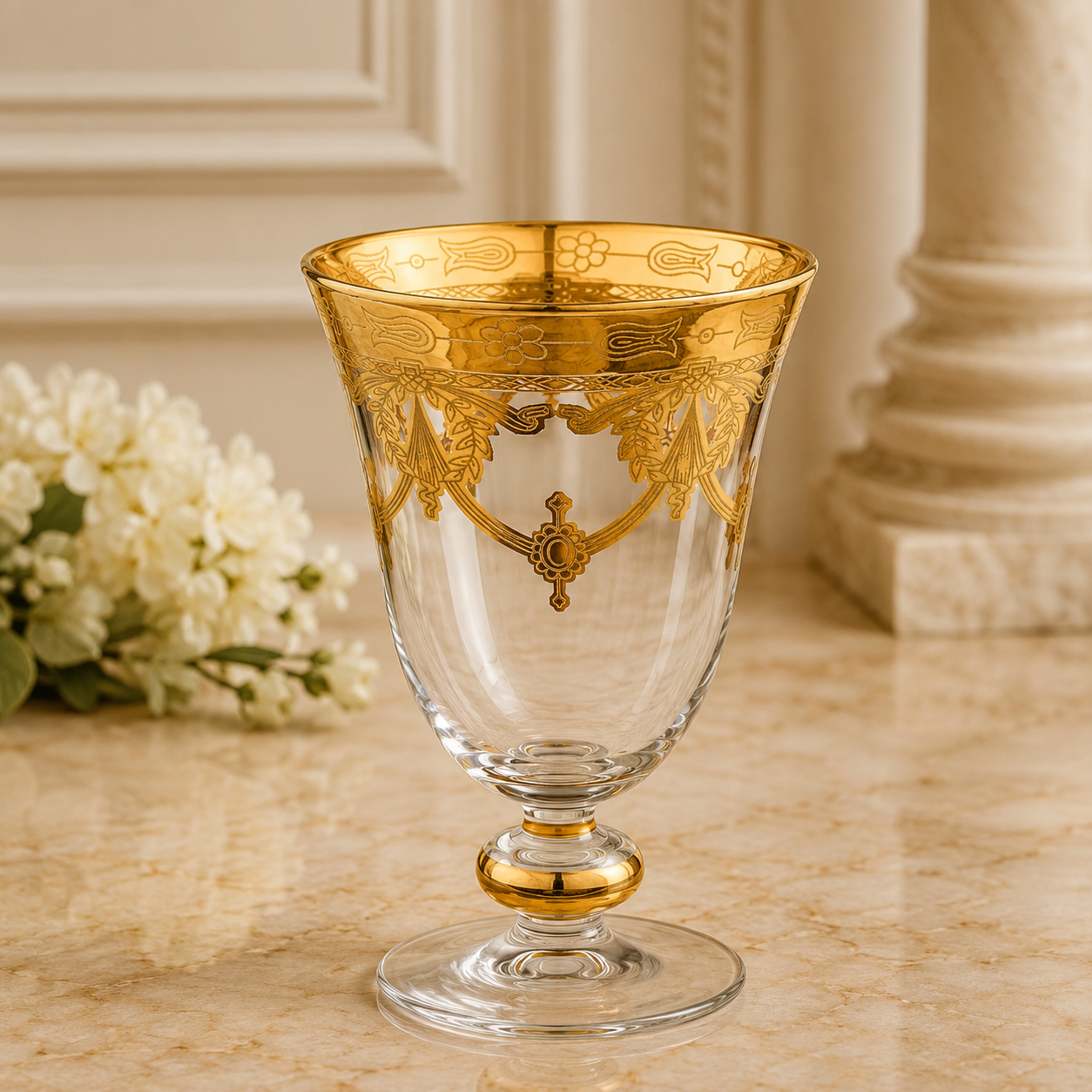 Exklusive Torcello Floral Wasser- und Weingläser