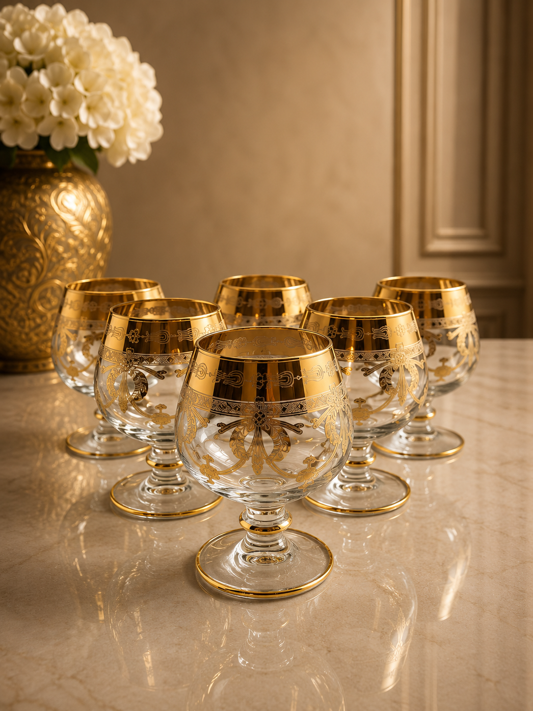 Luxury Murano cognac glasses