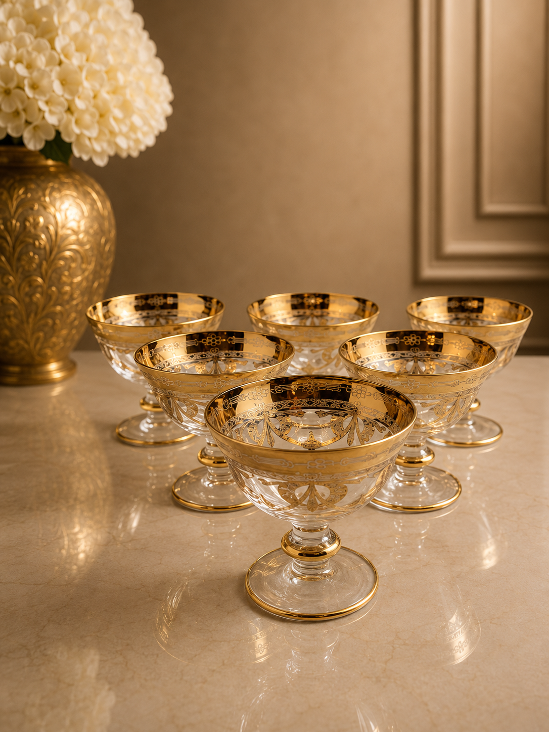 Exclusive luxury Murano champagne glasses