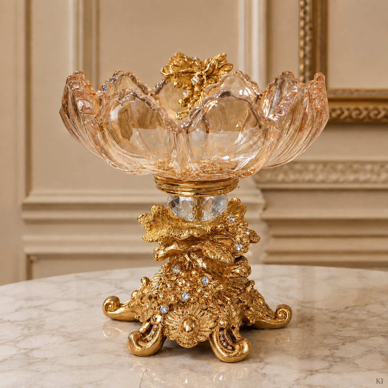 Dekoschale aus Kunstharz und Glas