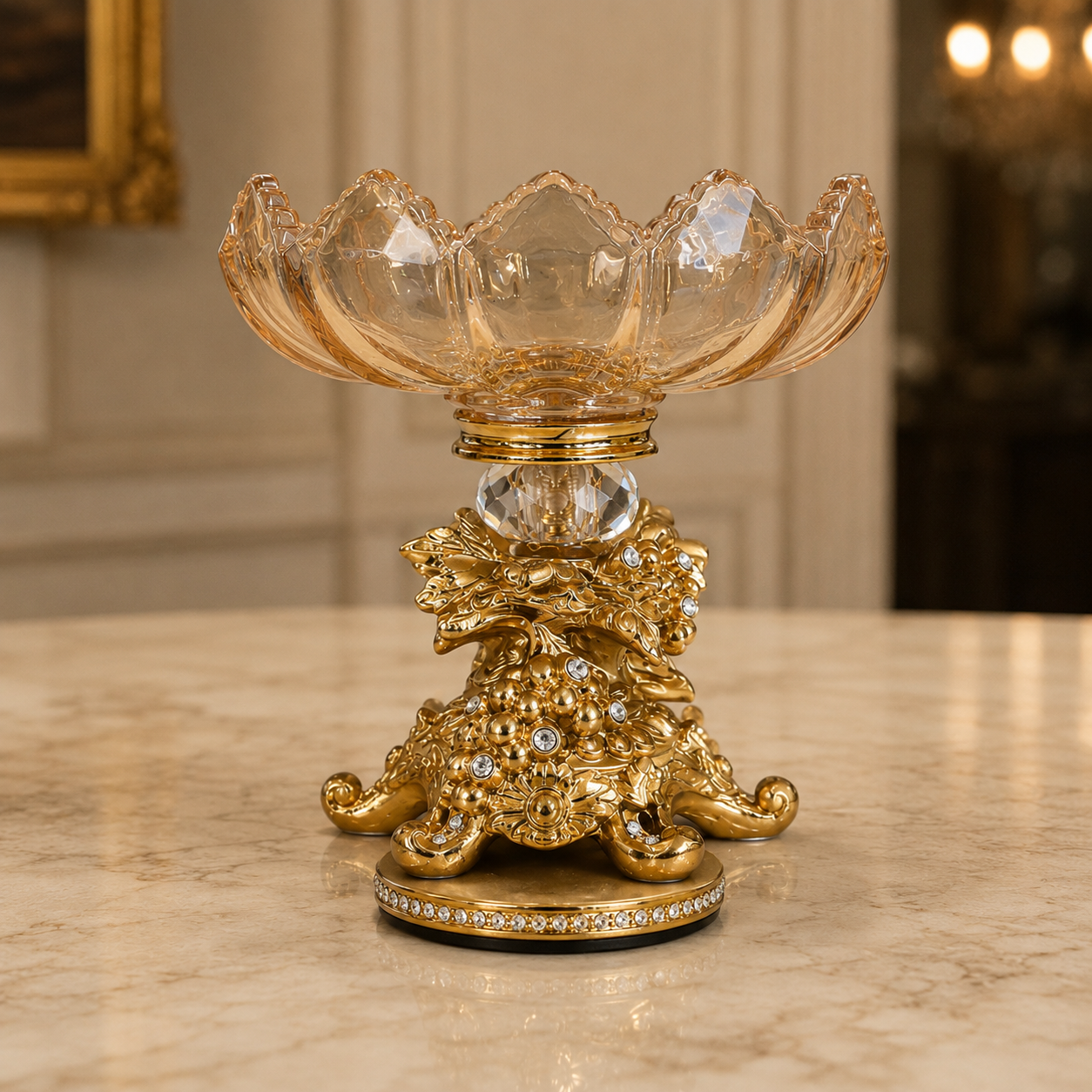 Dekoschale aus Kunstharz und Glas
