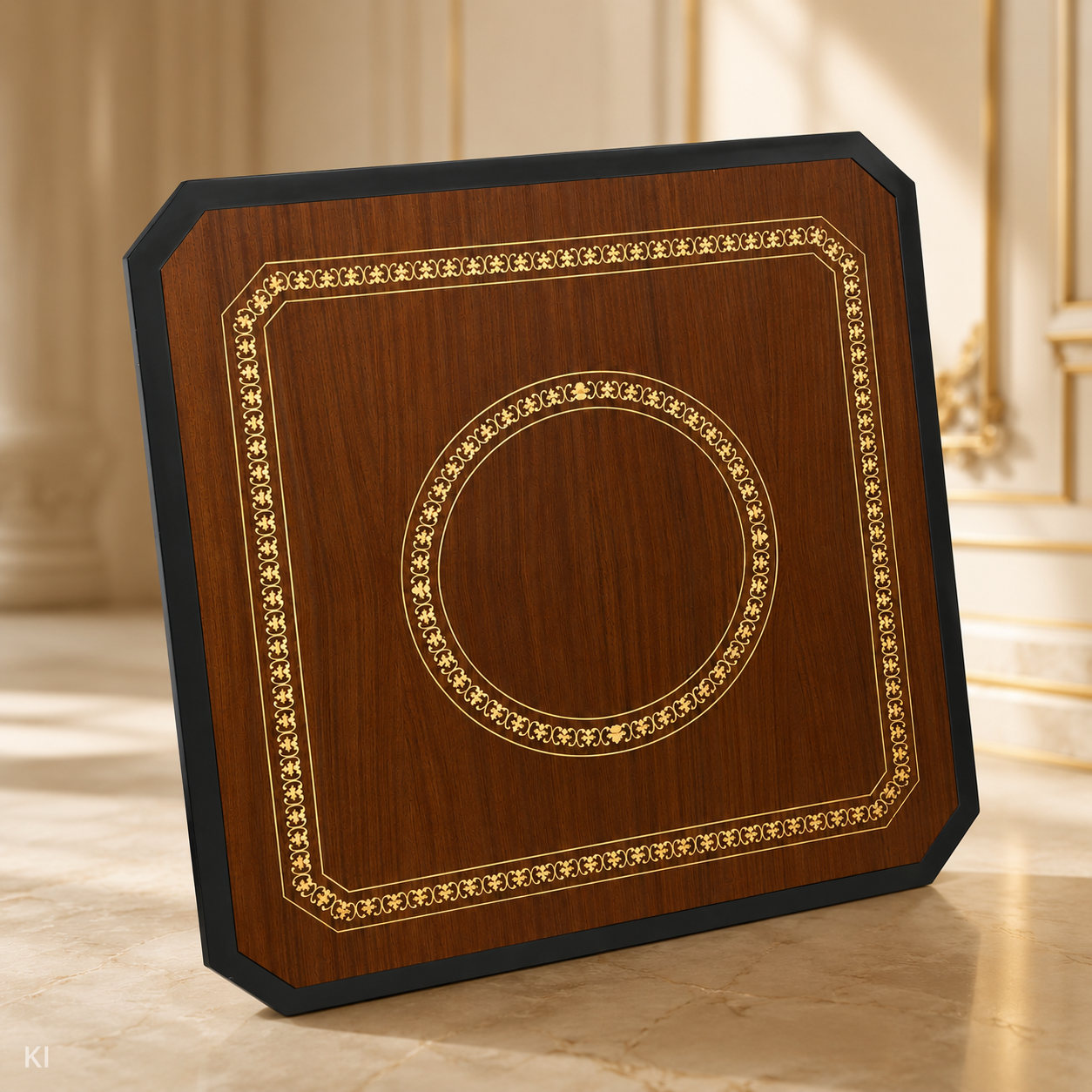 Luxuriöser multifunktionaler Spieltisch aus Holz – 92 × 92 cm