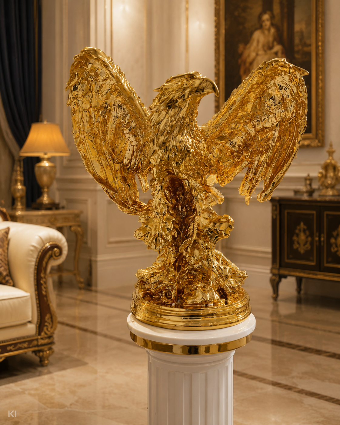 Goldener Adler – Exklusive Dekorationsskulptur