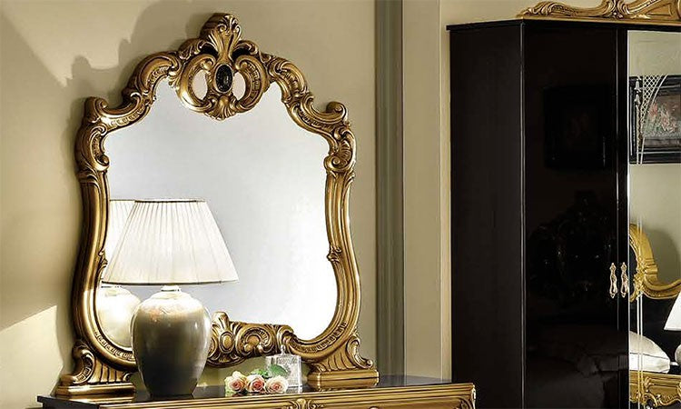 Schlafzimmer Barocco Schwarz-Gold