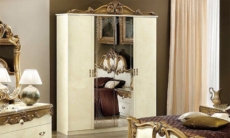 Schlafzimmer Barocco Beige-Gold