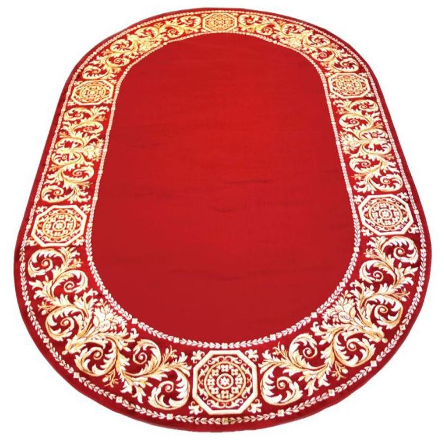 Teppich Oval Barock Rot