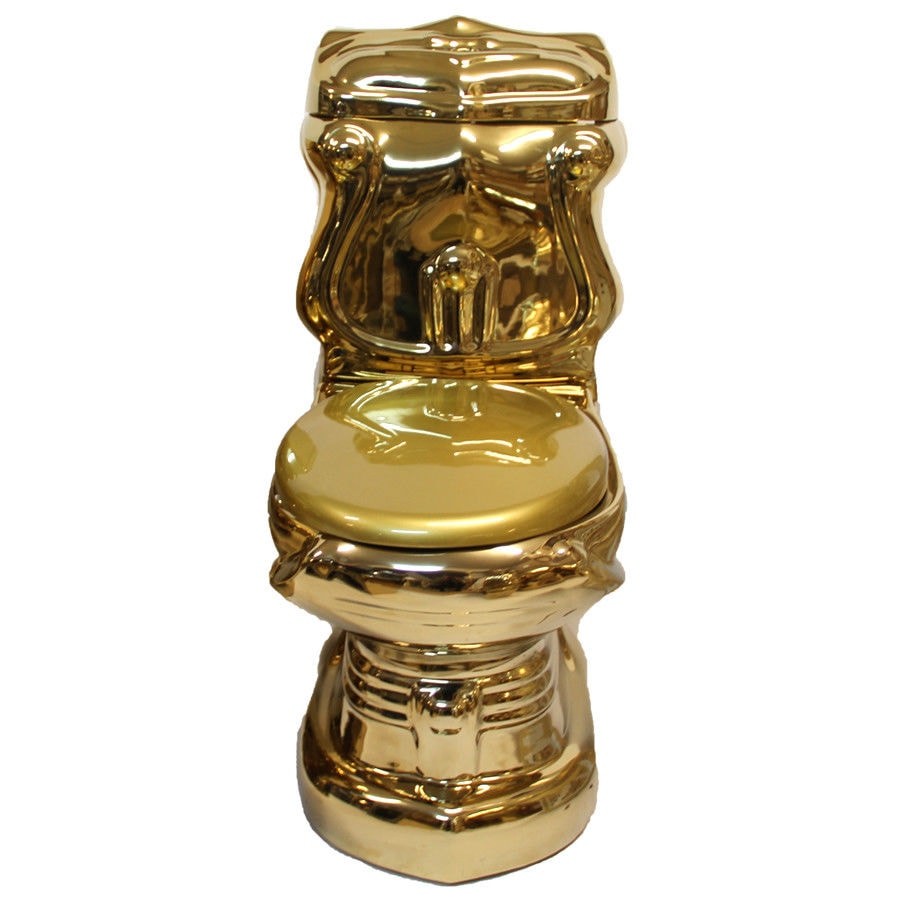 Exklusive Toilette Barock Gold