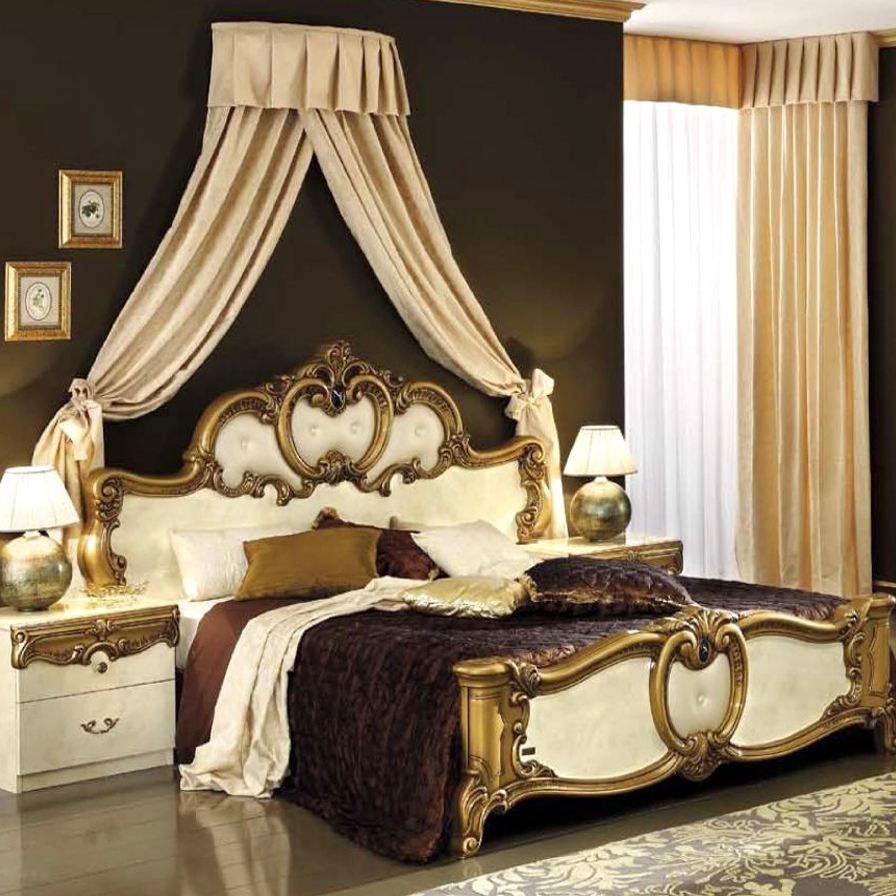 Schlafzimmer Barocco Beige-Gold