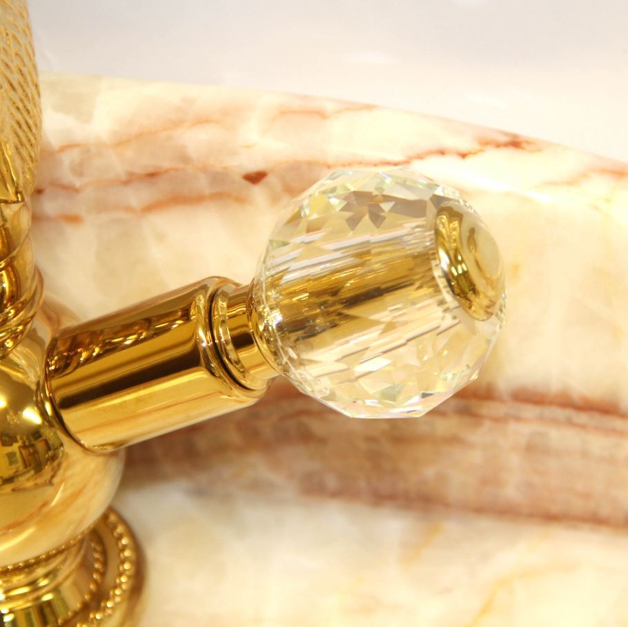 Badarmatur Schwan Gold Kristall