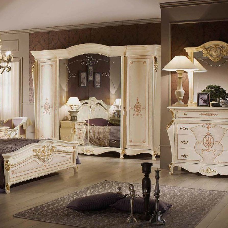 Schlafzimmer Medea Beige-Gold