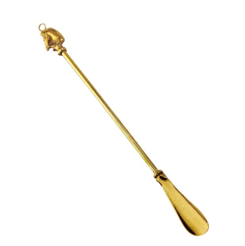 Schuhanzieher Messing Gold