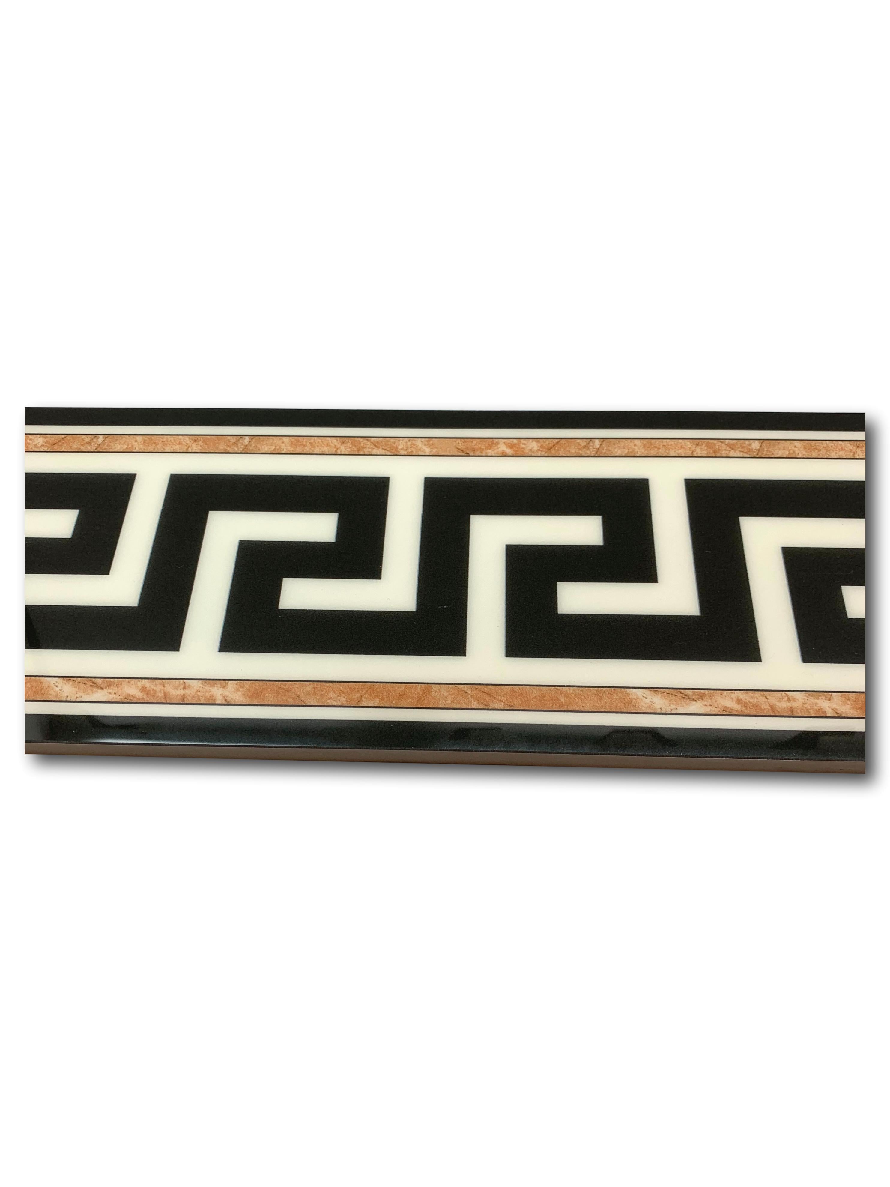 Flagstone glazed tile ceramic meander